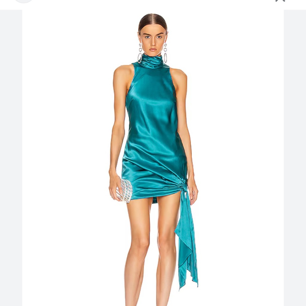 NWT Cinq a sept Denise dress - turquoise, size 12